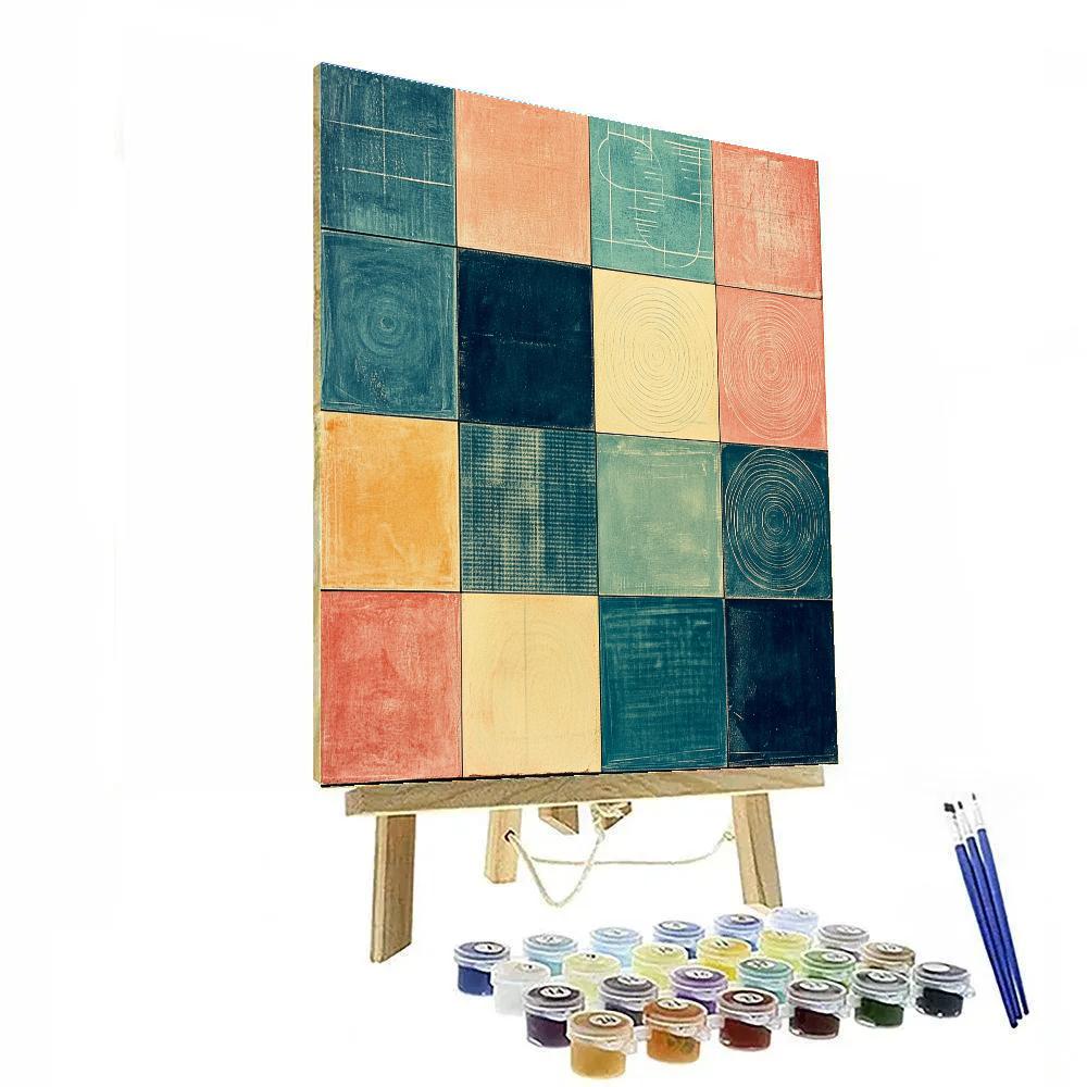 Paul Klee Inspired Nebular Lullaby Cartography paint by color