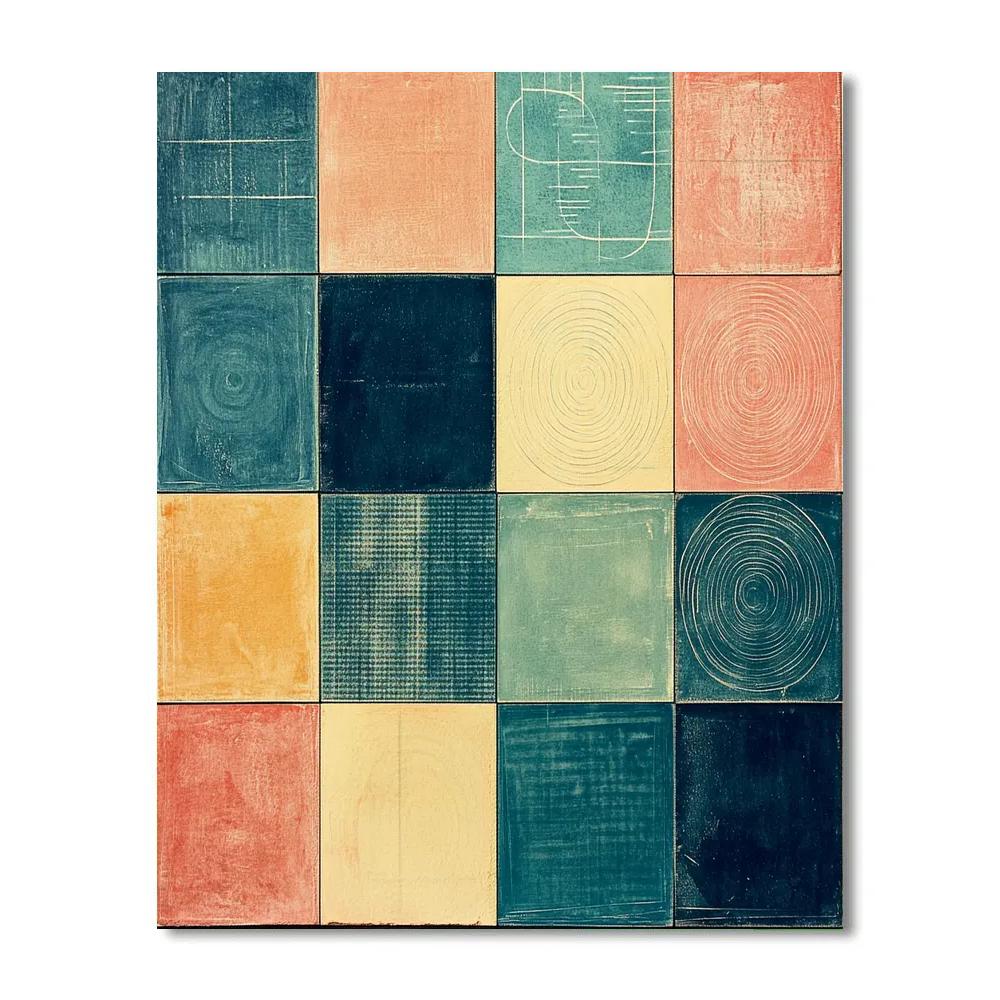 Paul Klee Inspired Nebular Lullaby Cartography paint by color