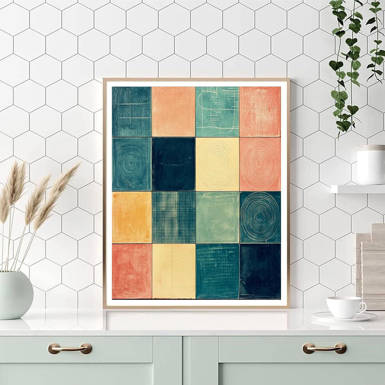Paul Klee Inspired Nebular Lullaby Cartography paint by color