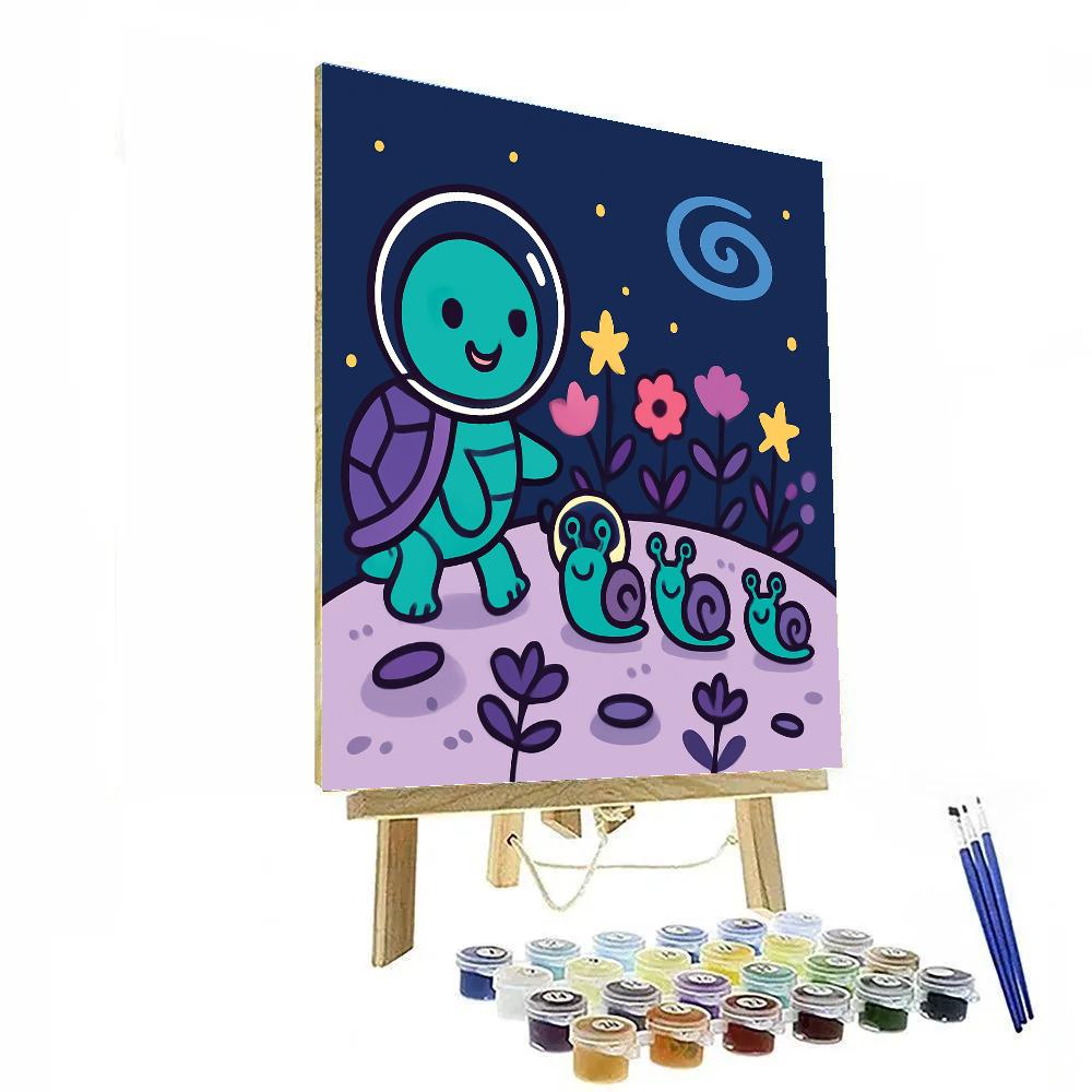 Nebula Garden Turtle Parade paint by number