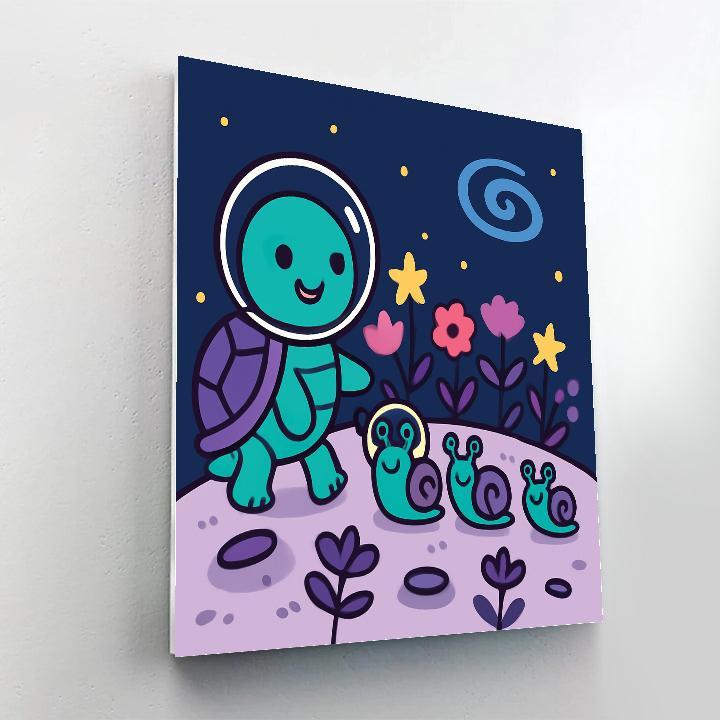 Nebula Garden Turtle Parade paint by number