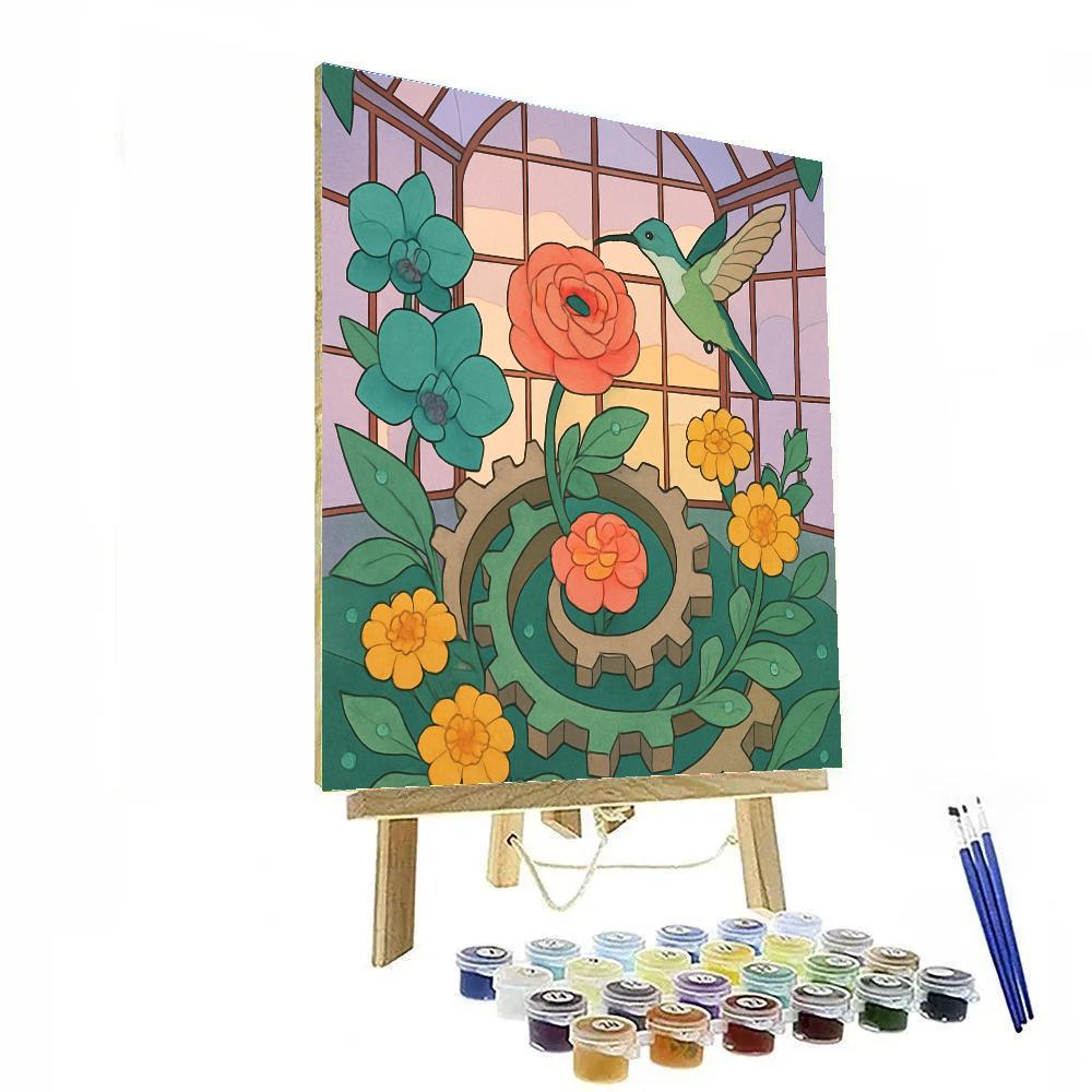 Clockwork Conservatory Flowers paint by number
