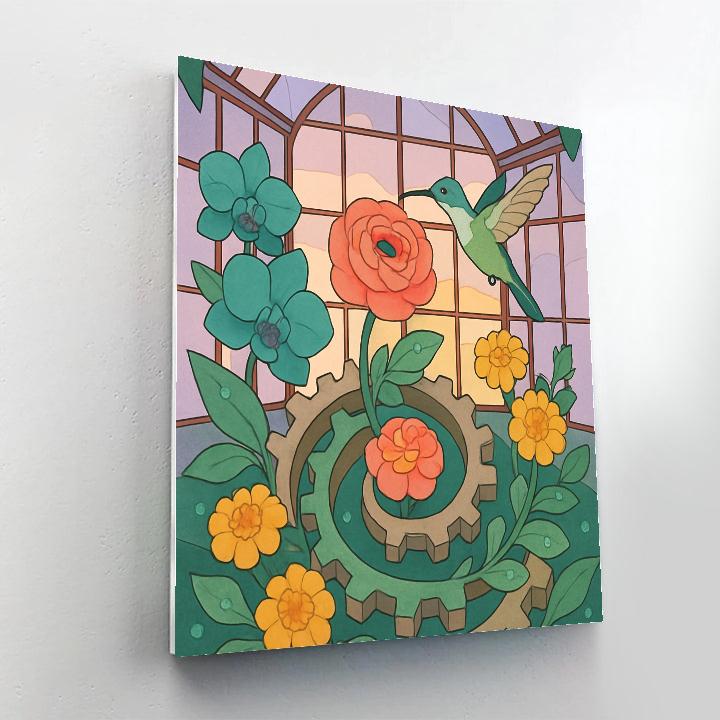 Clockwork Conservatory Flowers paint by number