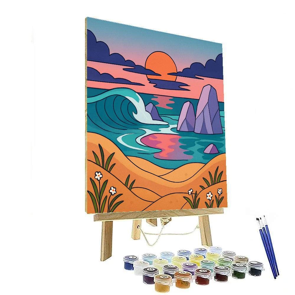 Tideglass Coastline Landscape Paint by numbers kits