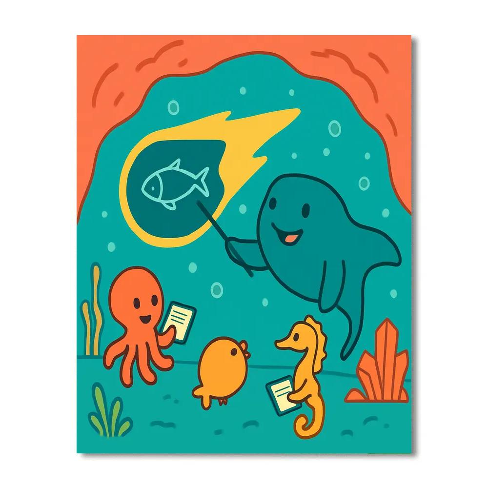 Crystal Reef Comet Classroom DIY paint by numbers