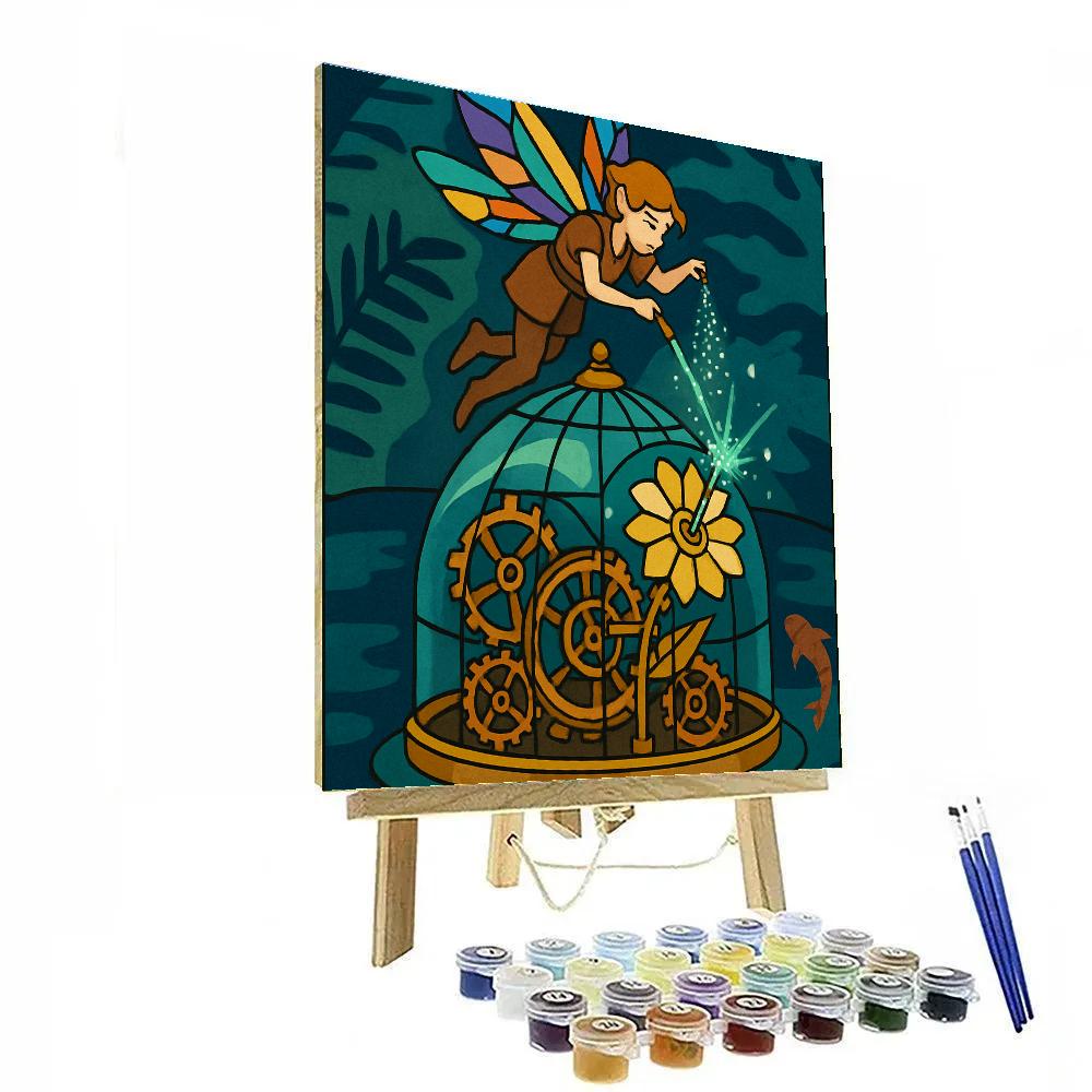 Clockwork Conservatory Fairy Paint by numbers art