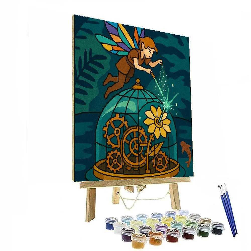 Clockwork Conservatory Fairy Paint by numbers art