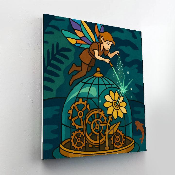Clockwork Conservatory Fairy Paint by numbers art