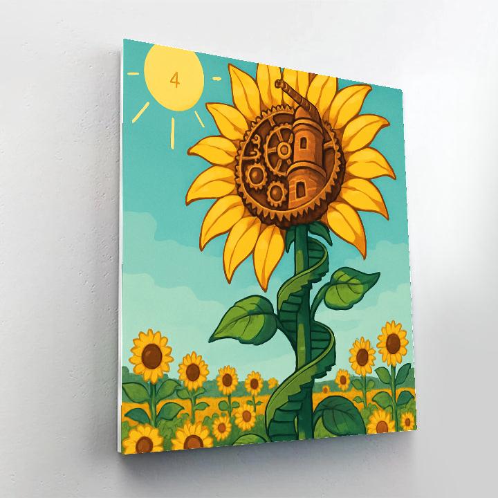 Clockwork Sunflower Observatory Paint by numbers art