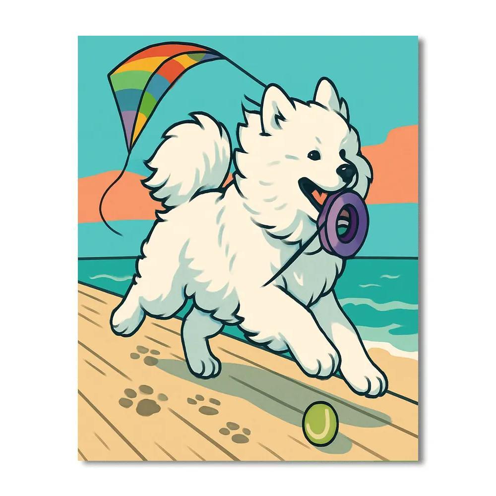 Kite Festival With Dog Companion paint by numbers