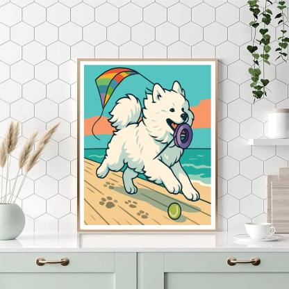 Kite Festival With Dog Companion paint by numbers