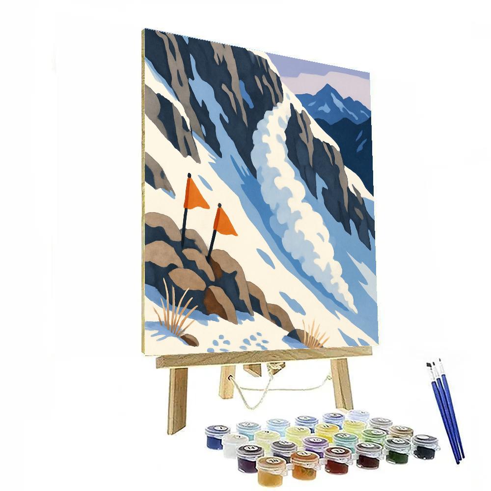 Avalanche Echoes In Mountain Light Numbered painting kits