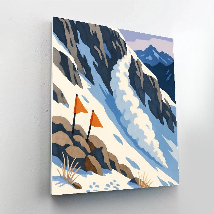 Avalanche Echoes In Mountain Light Numbered painting kits