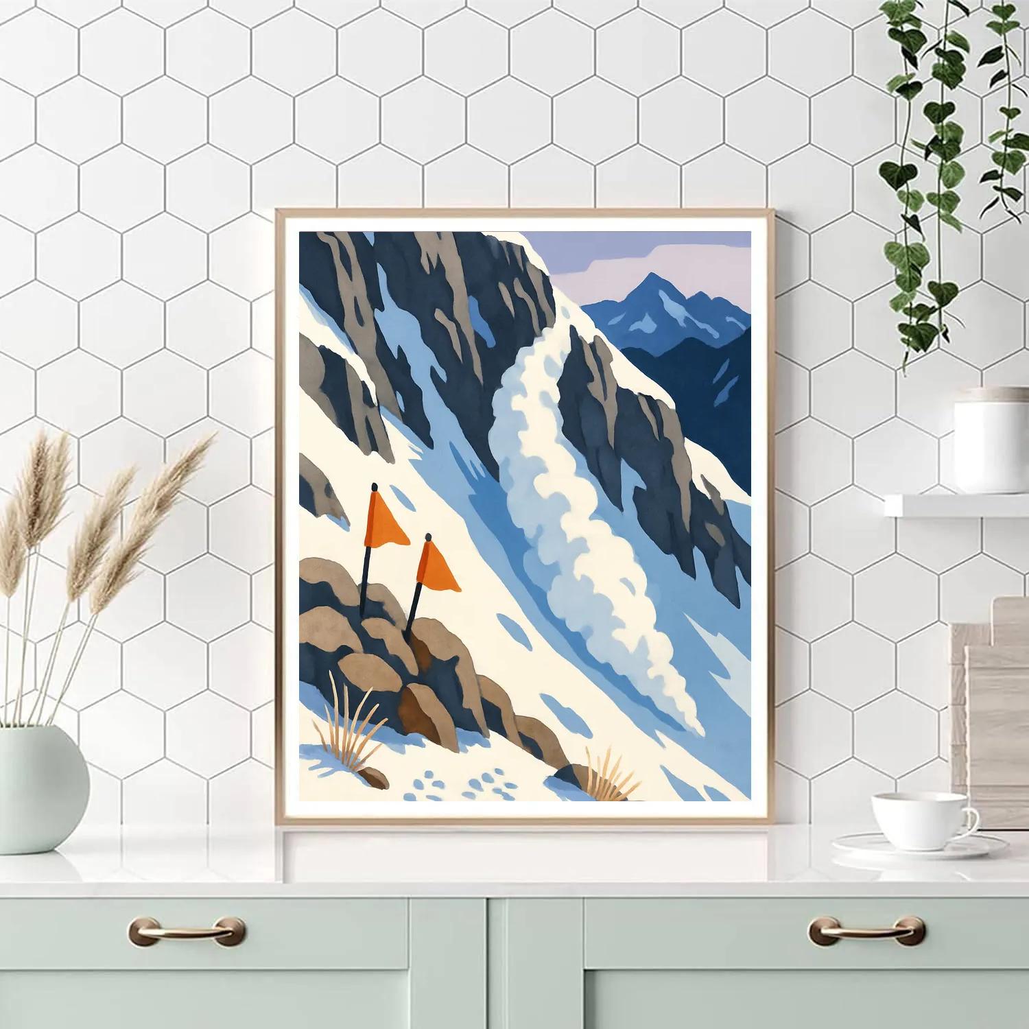 Avalanche Echoes In Mountain Light Numbered painting kits