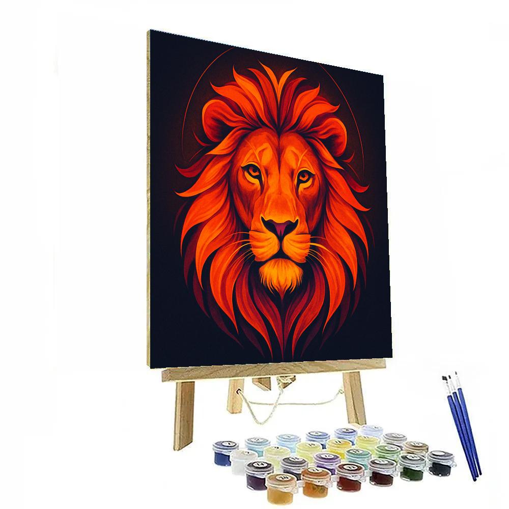 Solar Crown Lion Paint by numbers art