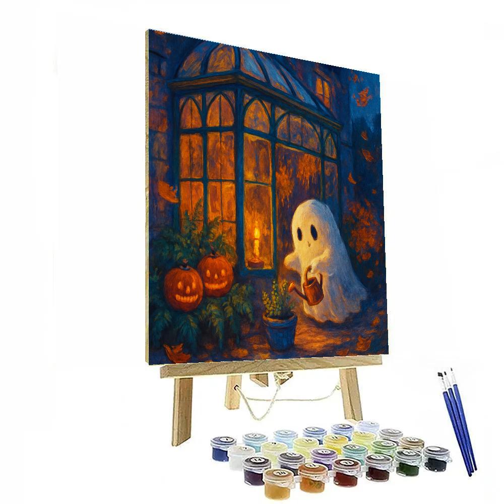 Candlelit Conservatory Of Friendly Spirits paint by number