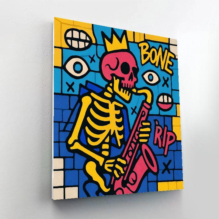 Neon Reliquary In Basquiat Spirit paint by numbers