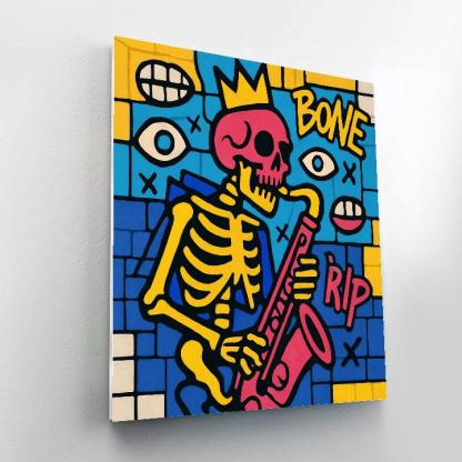 Neon Reliquary In Basquiat Spirit paint by numbers