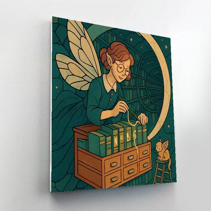 Glasswing Librarian In Fantasy Archives Paint by numbers art