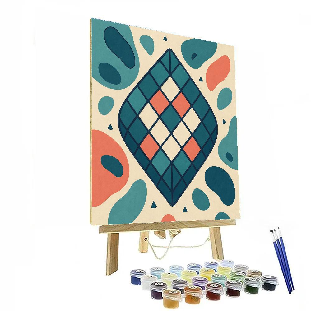 Tessellated Breath, Abstract Edition paint by numbers