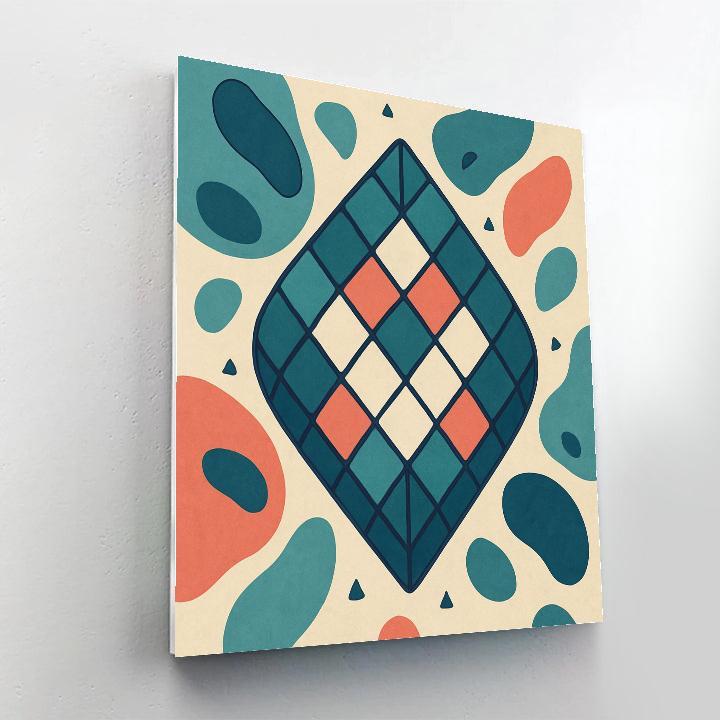 Tessellated Breath, Abstract Edition paint by numbers