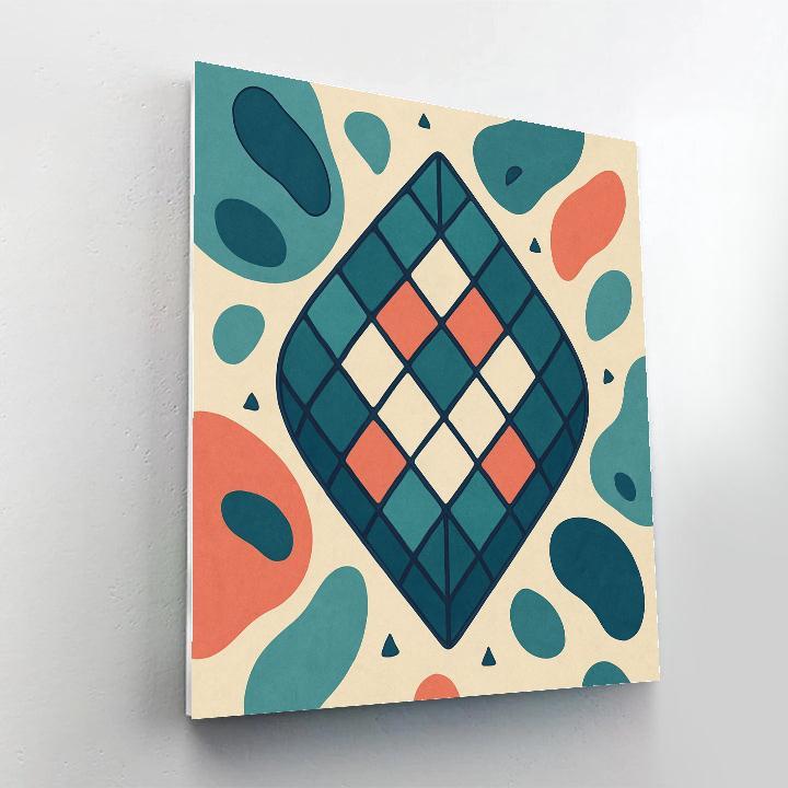 Tessellated Breath, Abstract Edition paint by numbers