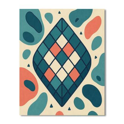 Tessellated Breath, Abstract Edition paint by numbers