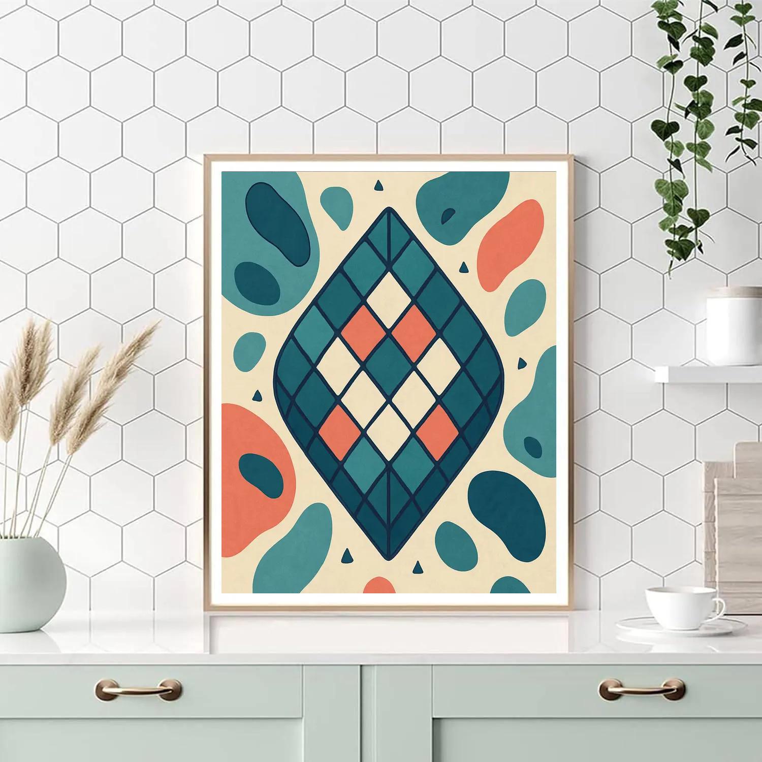 Tessellated Breath, Abstract Edition paint by numbers