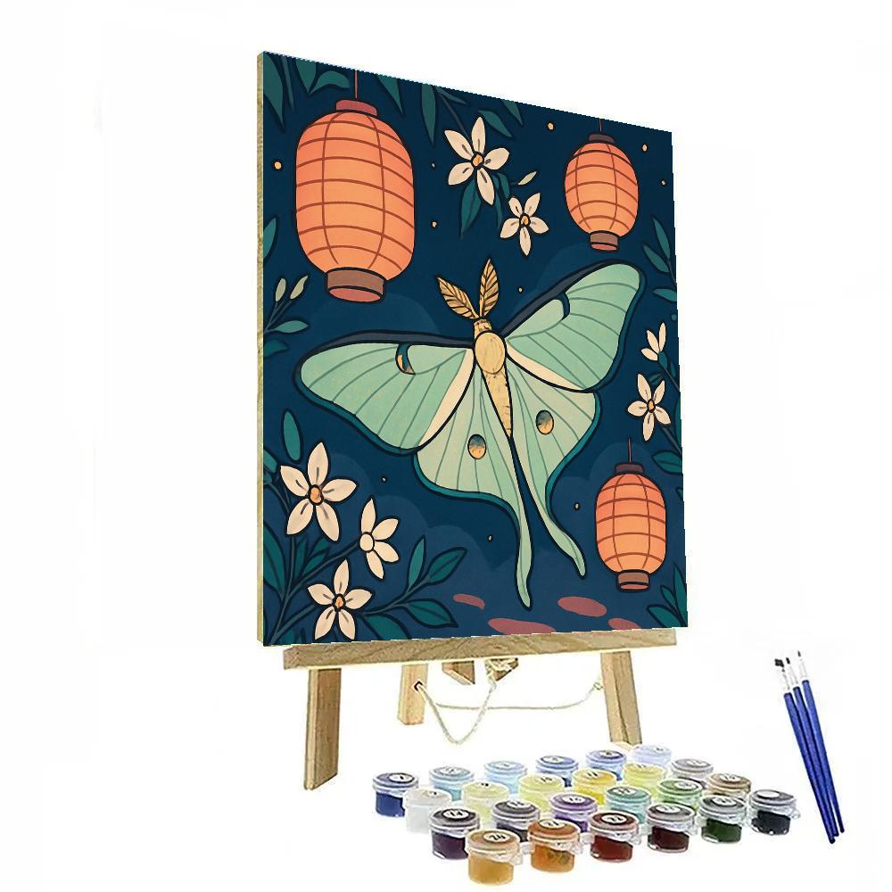 Lantern Garden Butterfly Drift Painting by numbers kit