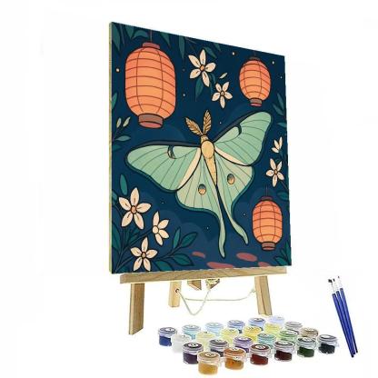 Lantern Garden Butterfly Drift Painting by numbers kit