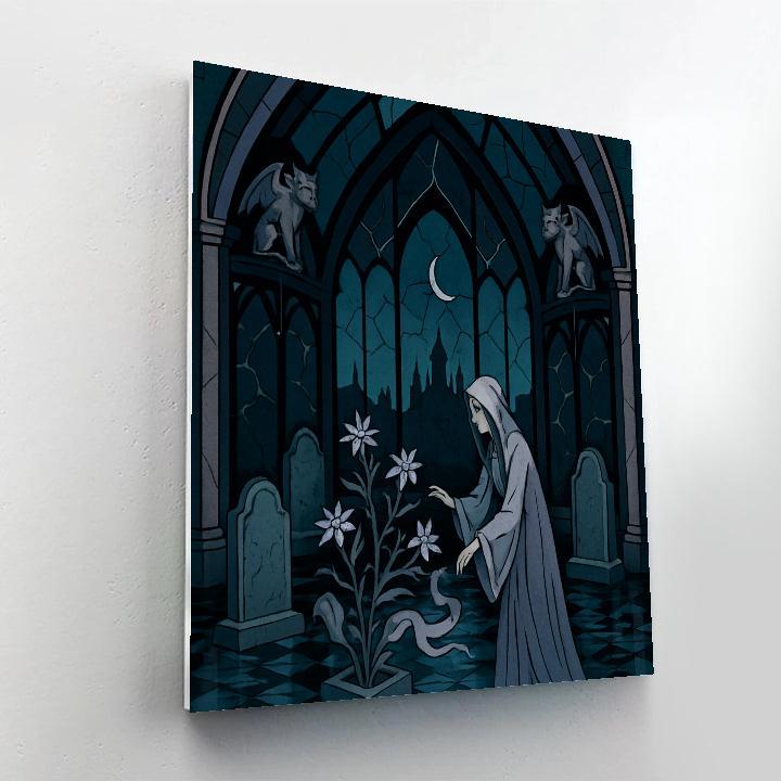 Moonlit Conservatory In Gothic paint by color