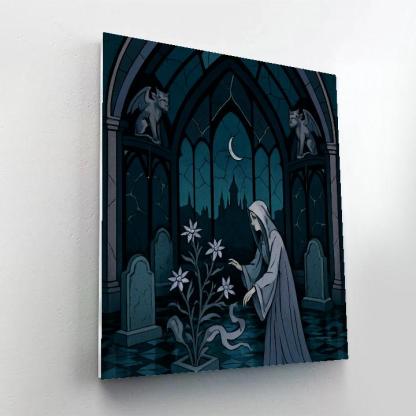 Moonlit Conservatory In Gothic paint by color