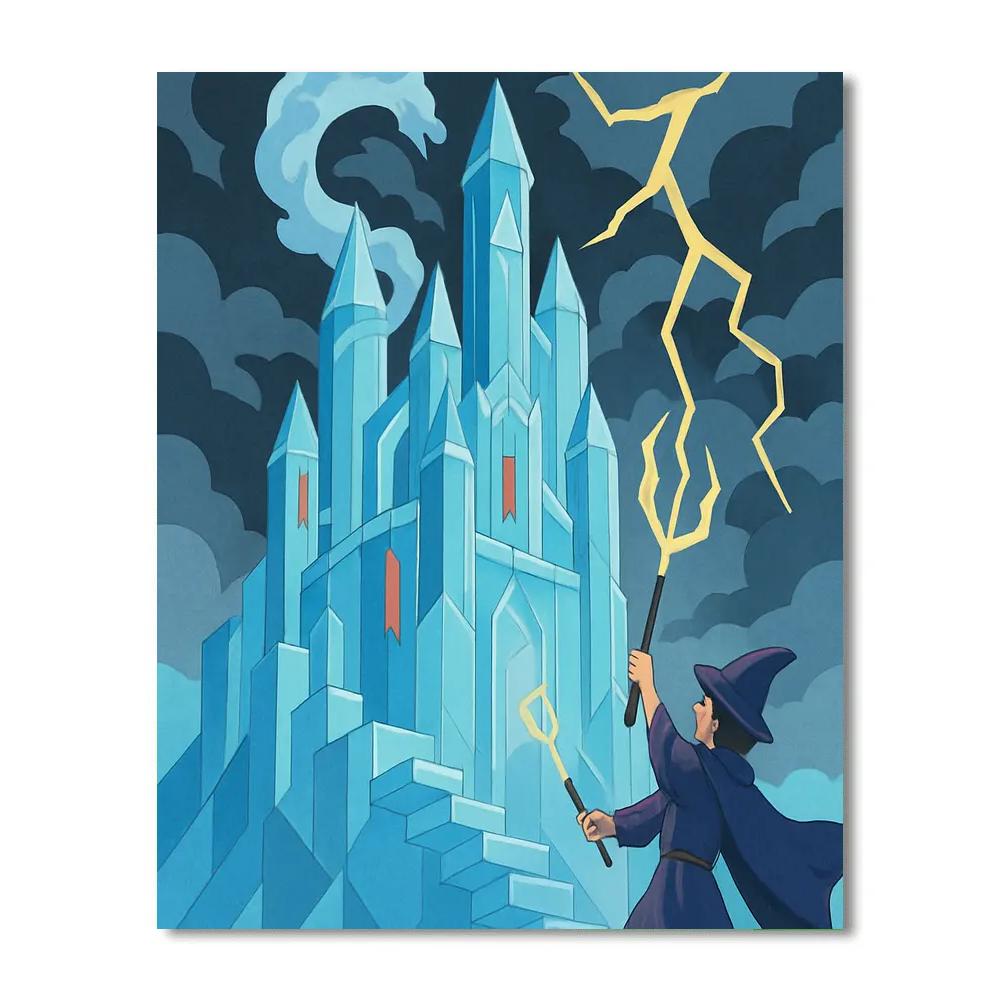 Fantasy-Crafted Stormglass Citadel Number painting
