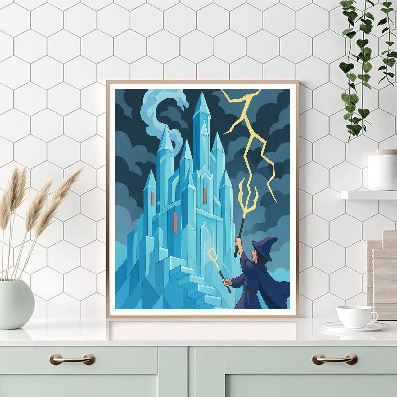 Fantasy-Crafted Stormglass Citadel Number painting