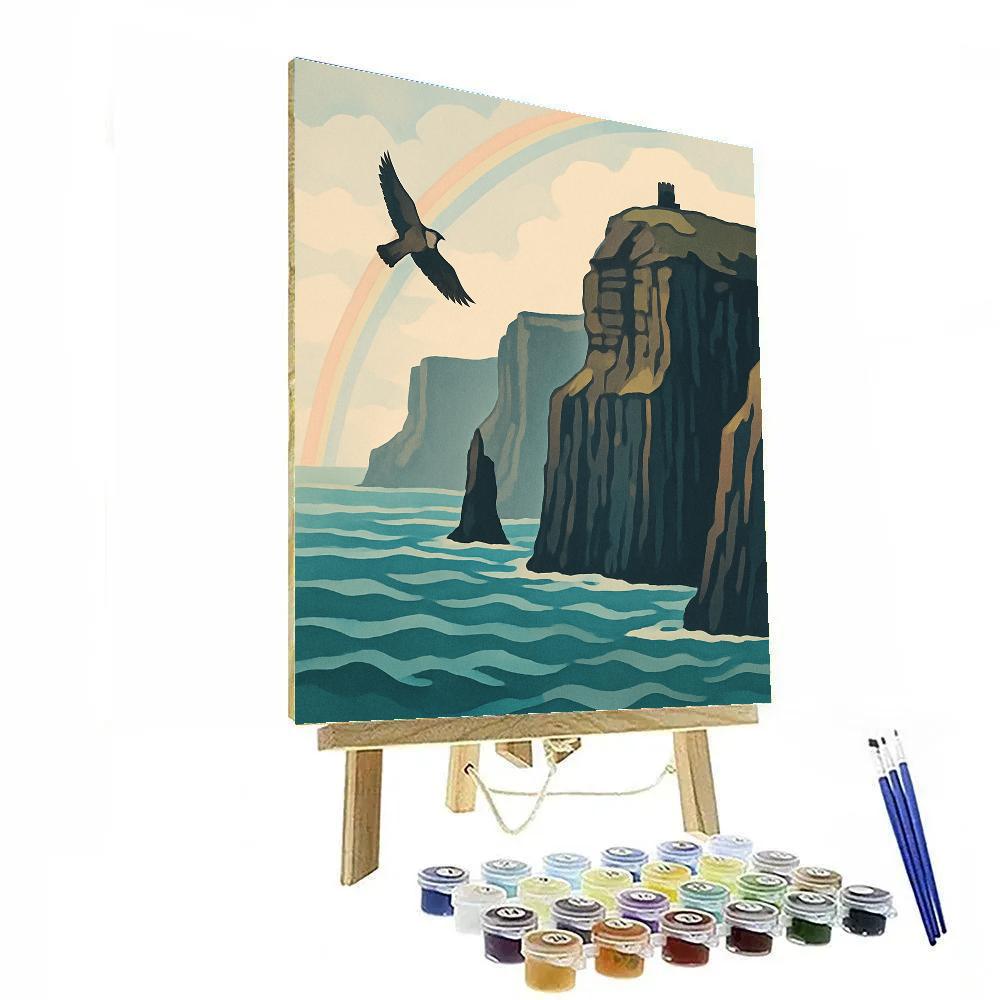 Cliffs Of Moher In Ireland Glow Paint by numbers art