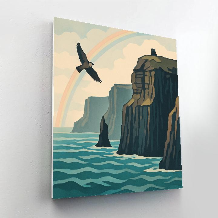 Cliffs Of Moher In Ireland Glow Paint by numbers art