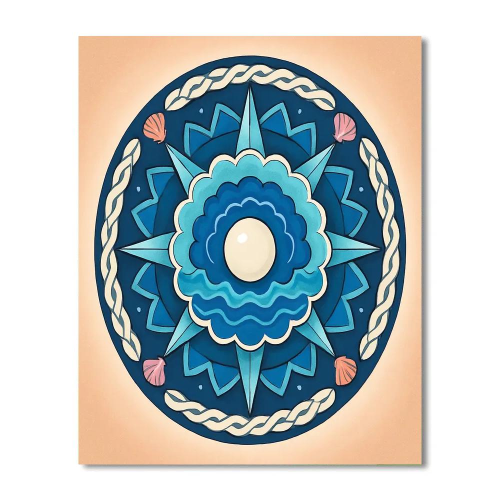 Prism Tide With Mandala Interior paint by numbers