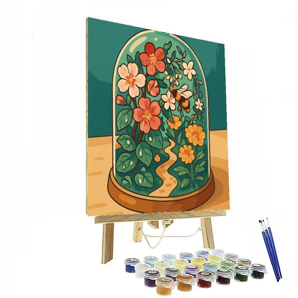 Floral Grade Terrarium Orchard painting number kit