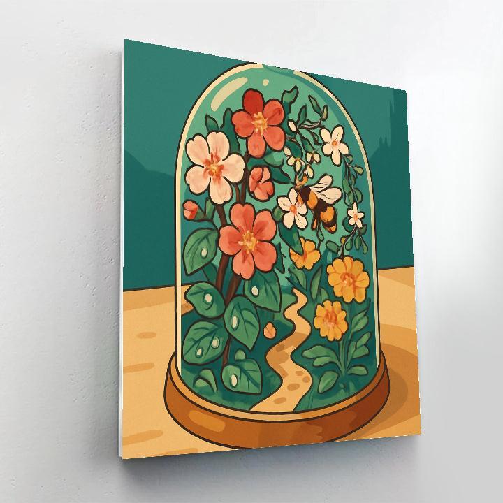 Floral Grade Terrarium Orchard painting number kit