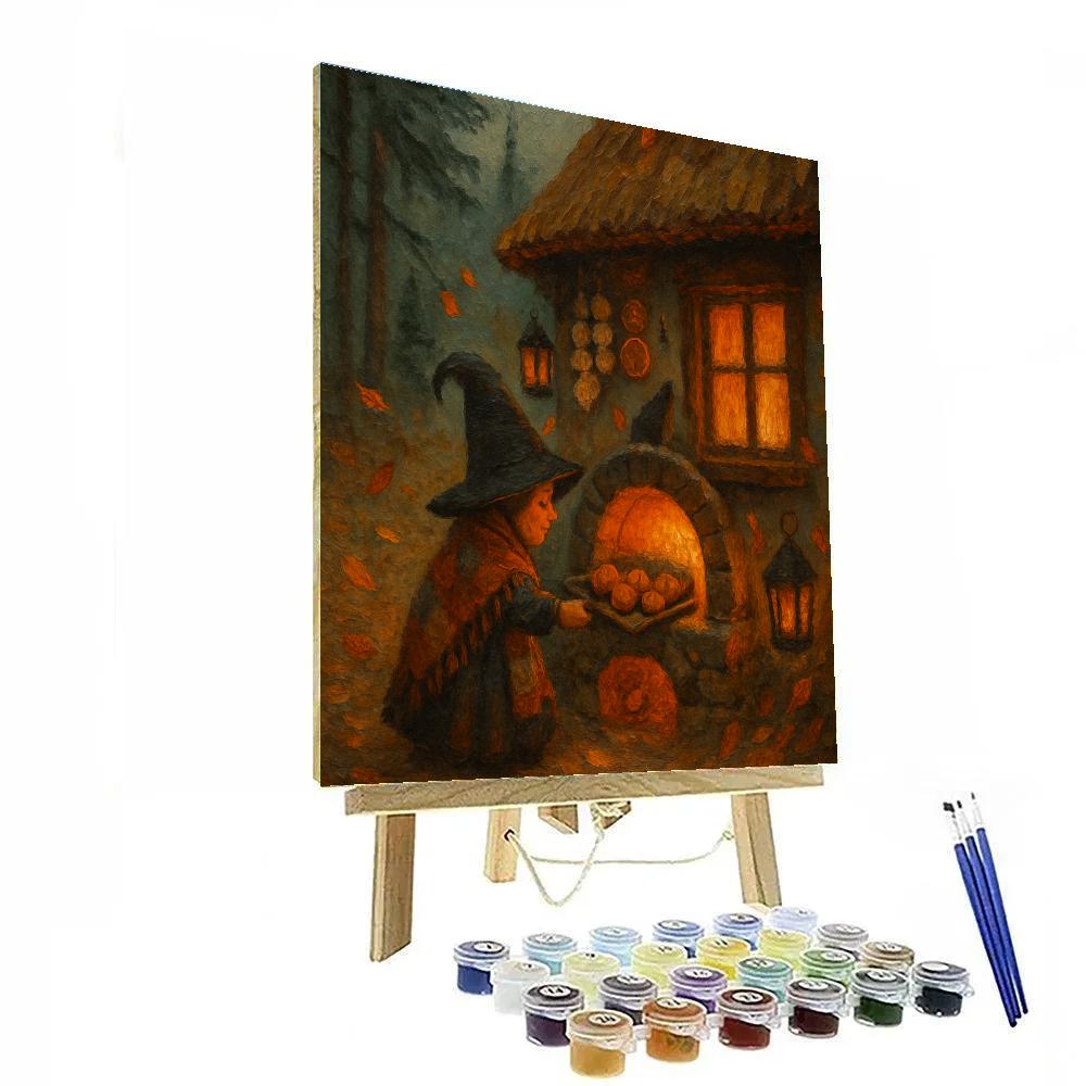 Witch Cottage Bakery At The Edge Of The Pines paint by number