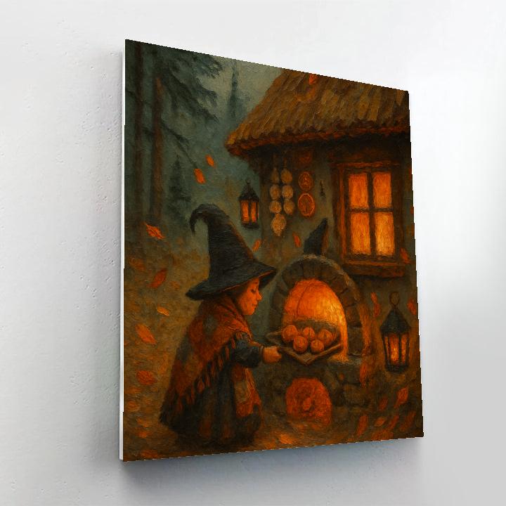 Witch Cottage Bakery At The Edge Of The Pines paint by number