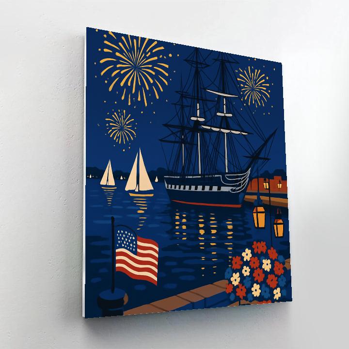 Harbor Festival In USA Twilight paint by numbers