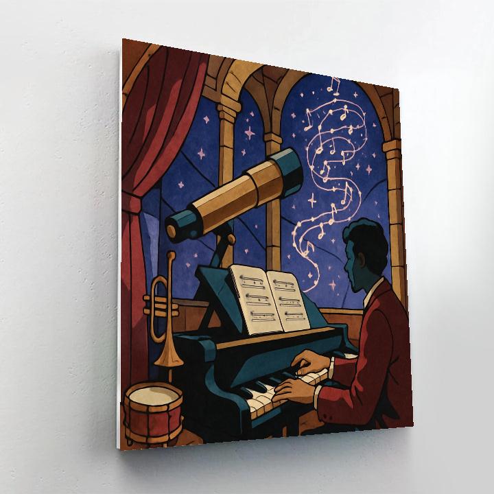 Improvisation With Jazz In The Astronomers Loft paint by numbers