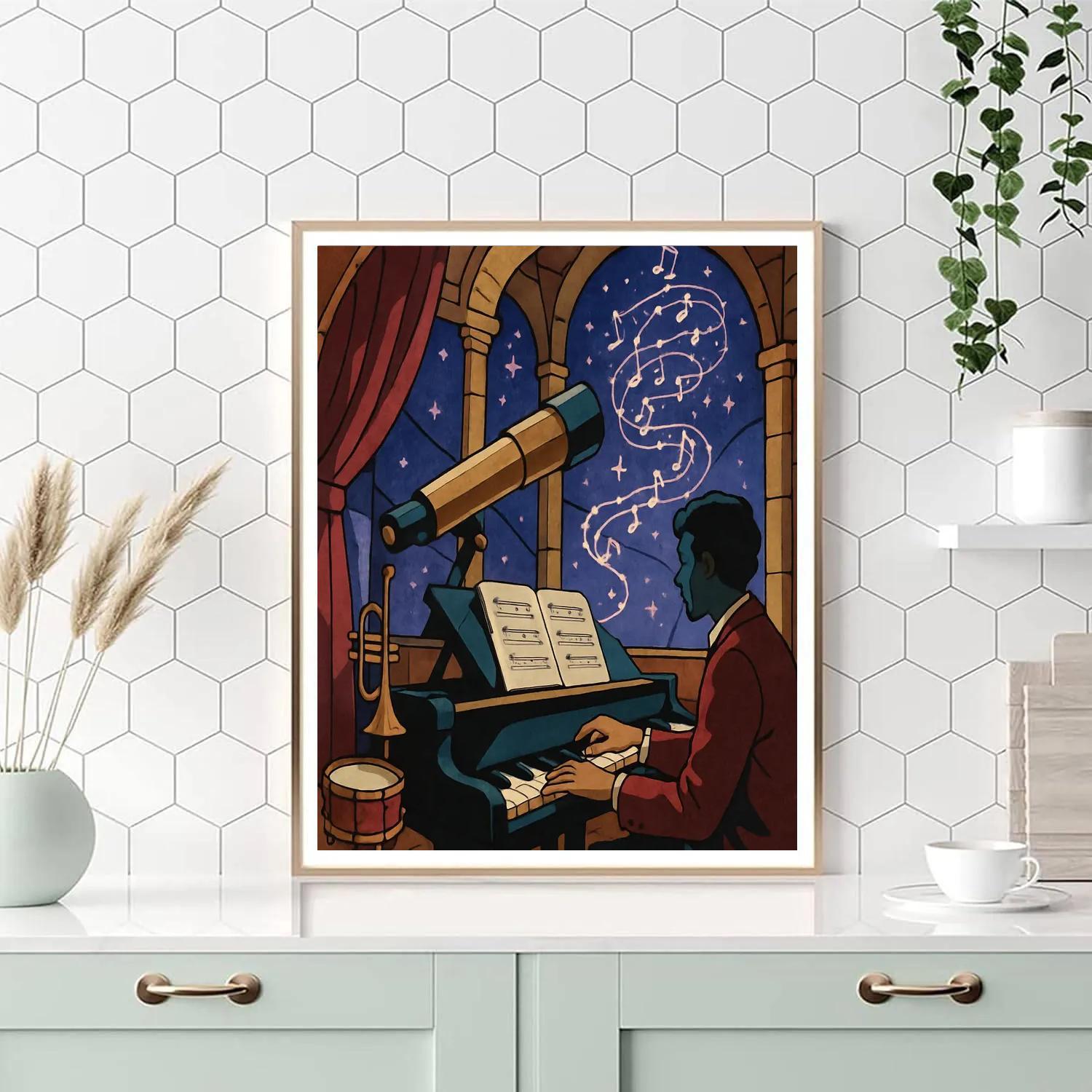 Improvisation With Jazz In The Astronomers Loft paint by numbers