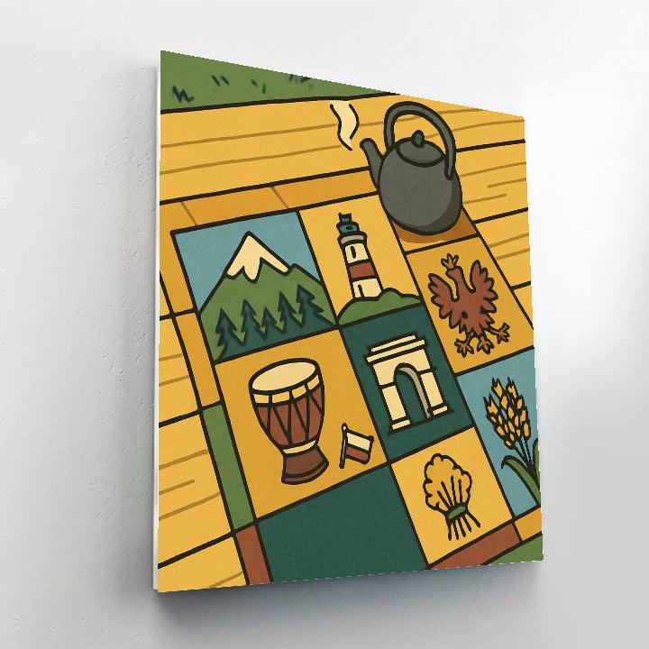 Heritage Map Quilt, National DIY paint by numbers