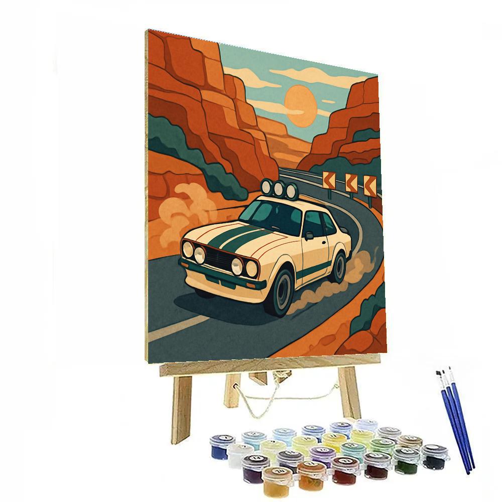 Cars Retro Grade Canyon Rally Numbered painting kits