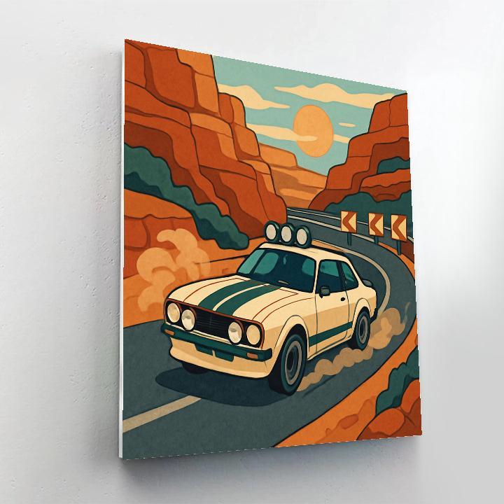 Cars Retro Grade Canyon Rally Numbered painting kits