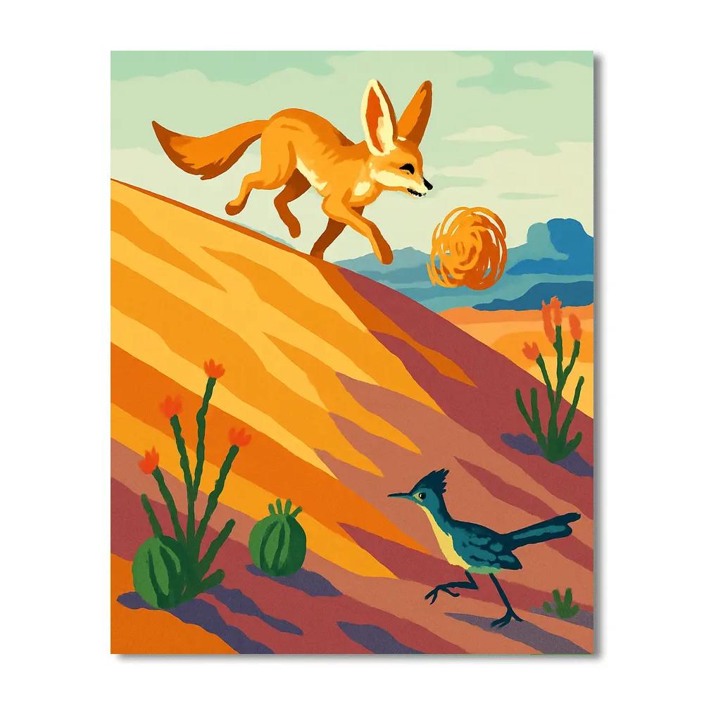 Ridge Run With Desert Fox Lookout Paint by numbers art