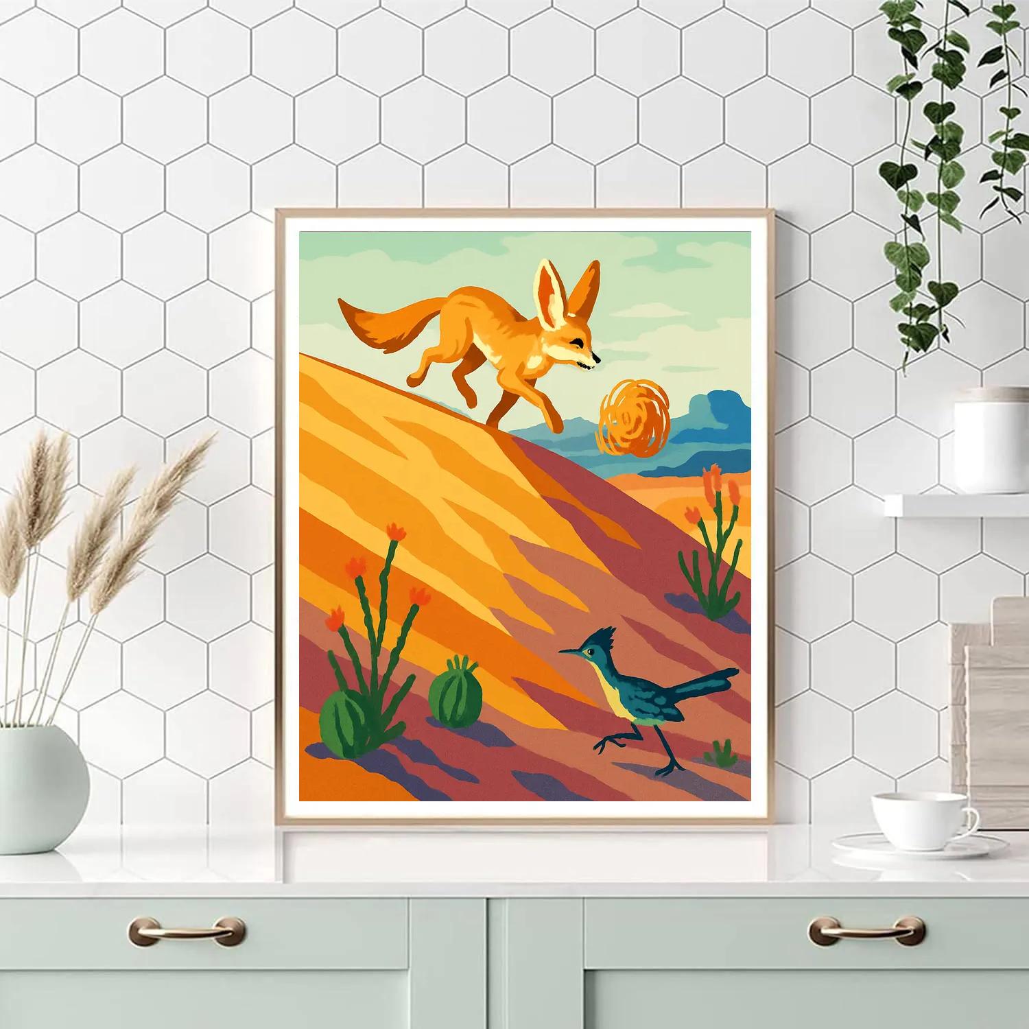 Ridge Run With Desert Fox Lookout Paint by numbers art