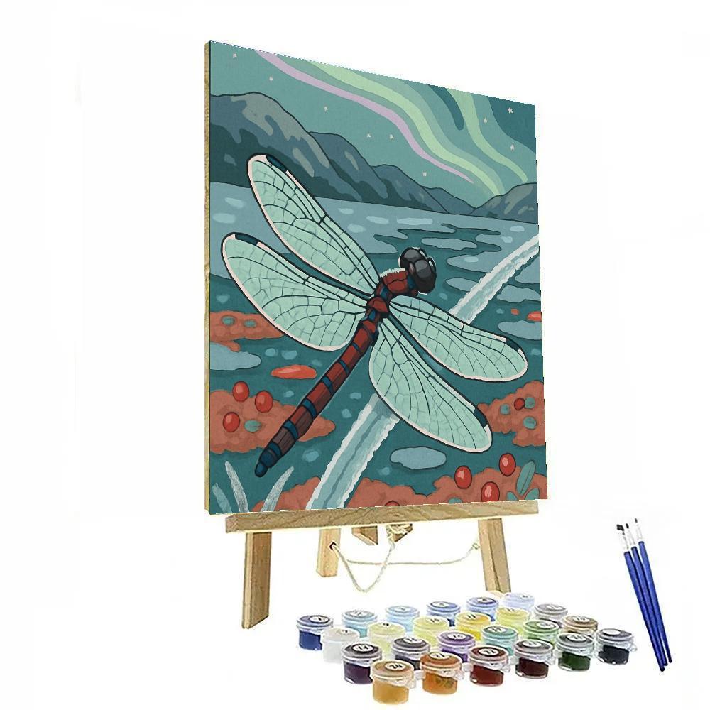 Highland Bog With Dragonfly Gleam Painting by numbers kit